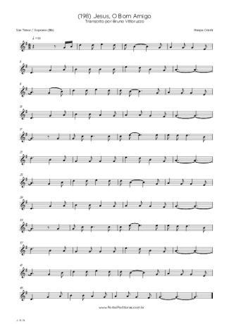 Harpa Cristã (198) Jesus O Bom Amigo score for Tenor Saxophone Soprano (Bb)