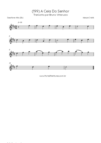 Harpa Cristã (199) A Ceia Do Senhor score for Alto Saxophone