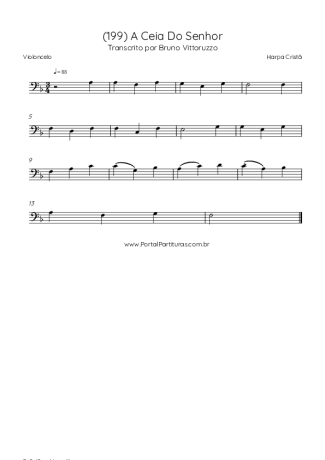 Harpa Cristã (199) A Ceia Do Senhor score for Cello