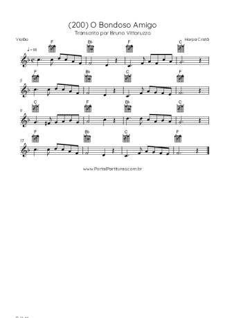 Harpa Cristã (200) O Bondoso Amigo score for Acoustic Guitar