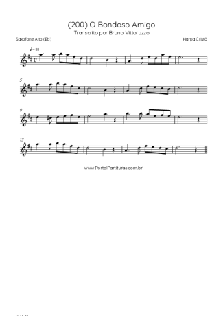 Harpa Cristã (200) O Bondoso Amigo score for Alto Saxophone