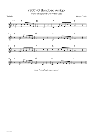 Harpa Cristã (200) O Bondoso Amigo score for Keyboard