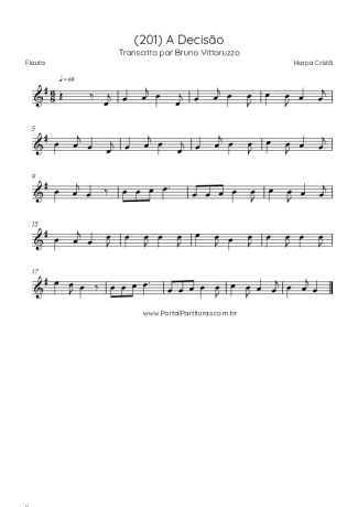 Harpa Cristã (201) A Decisão score for Flute