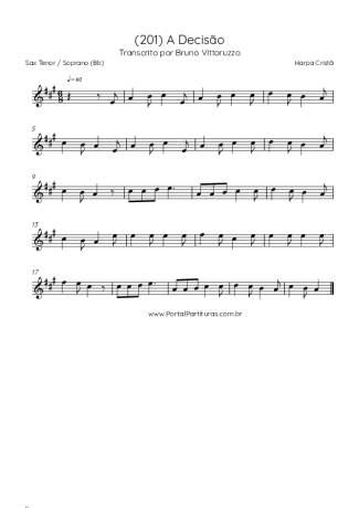 Harpa Cristã  score for Tenor Saxophone Soprano (Bb)