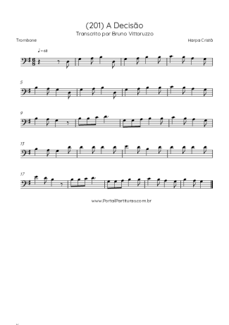 Harpa Cristã (201) A Decisão score for Trombone