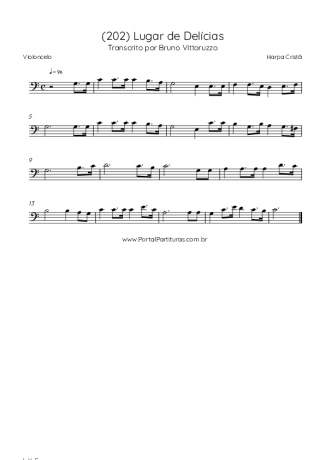 Harpa Cristã (202) Lugar De Delícias score for Cello