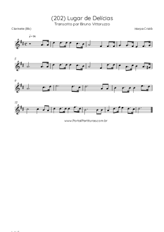 Harpa Cristã (202) Lugar De Delícias score for Clarinet (Bb)