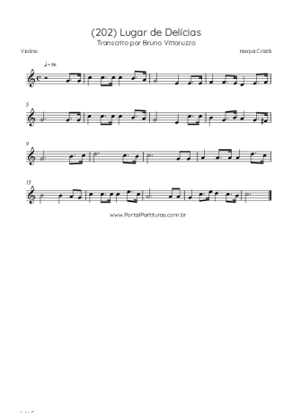 Harpa Cristã (202) Lugar De Delícias score for Violin