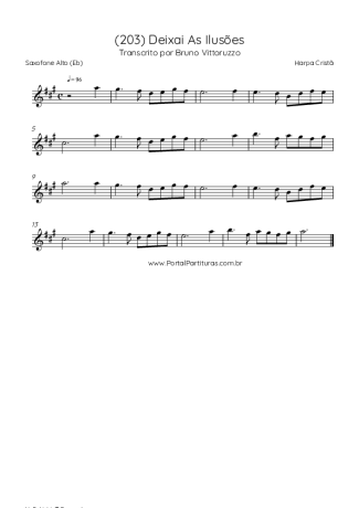 Harpa Cristã (203) Deixai As Ilusões score for Alto Saxophone