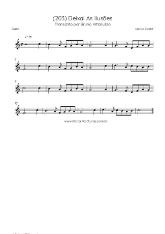 Harpa Cristã (203) Deixai As Ilusões score for Harmonica