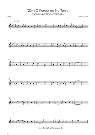 Harpa Cristã (204) O Peregrino Na Terra score for Harmonica
