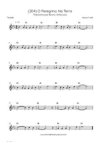 Harpa Cristã (204) O Peregrino Na Terra score for Keyboard
