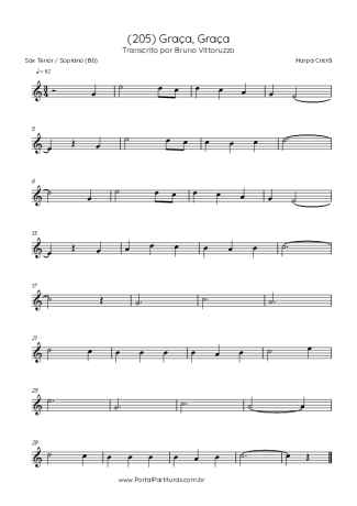 Harpa Cristã  score for Tenor Saxophone Soprano (Bb)