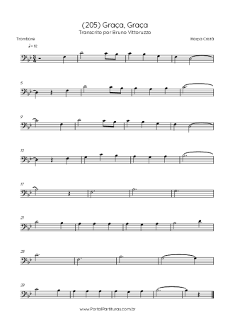 Harpa Cristã (205) Graça Graça score for Trombone