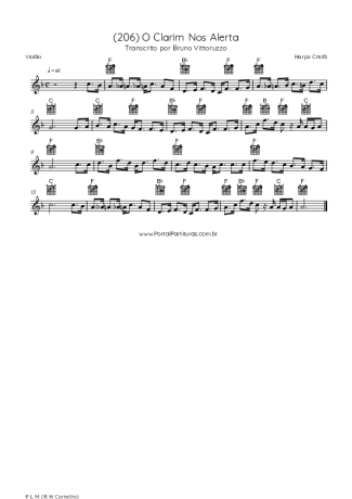 Harpa Cristã  score for Acoustic Guitar