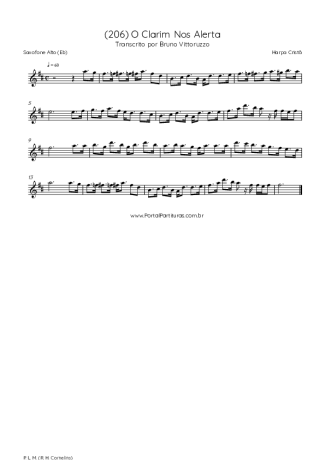 Harpa Cristã  score for Alto Saxophone