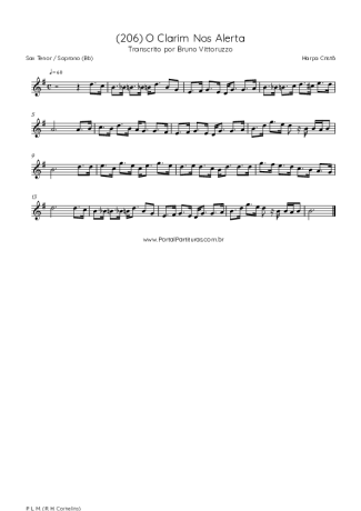 Harpa Cristã  score for Tenor Saxophone Soprano (Bb)