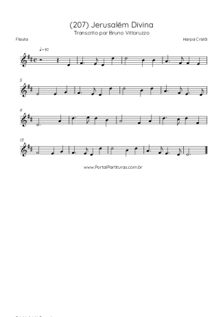 Harpa Cristã (207) Jerusalém Divina score for Flute
