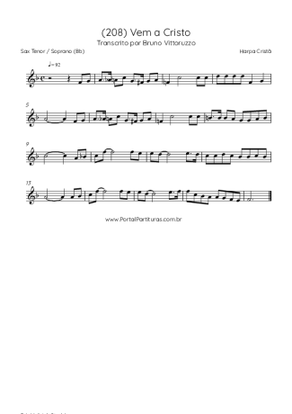 Harpa Cristã  score for Tenor Saxophone Soprano (Bb)