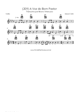 Harpa Cristã (209) A Voz Do Bom Pastor score for Acoustic Guitar