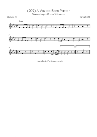 Harpa Cristã  score for Clarinet (C)