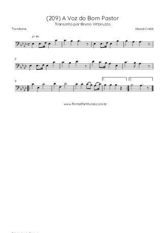 Harpa Cristã (209) A Voz Do Bom Pastor score for Trombone