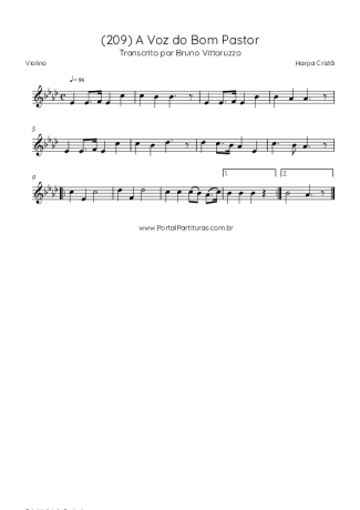 Harpa Cristã  score for Violin