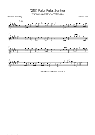 Harpa Cristã (210) Fala Fala Senhor score for Alto Saxophone