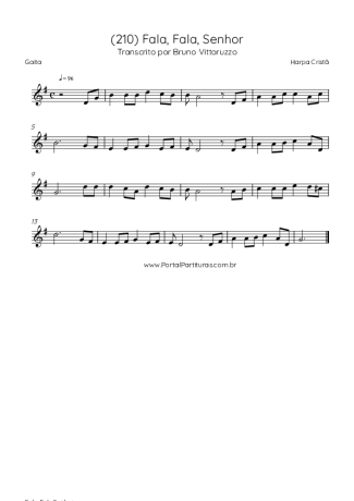 Harpa Cristã (210) Fala Fala Senhor score for Harmonica