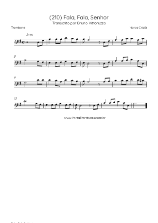 Harpa Cristã (210) Fala Fala Senhor score for Trombone