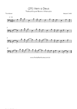 Harpa Cristã (211) Vem A Deus score for Trombone