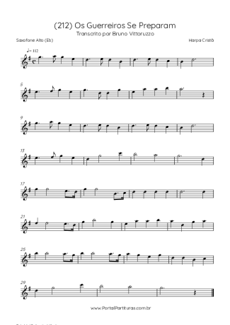 Harpa Cristã (212) Os Guerreiros Se Preparam score for Alto Saxophone