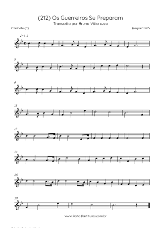 Harpa Cristã (212) Os Guerreiros Se Preparam score for Clarinet (C)