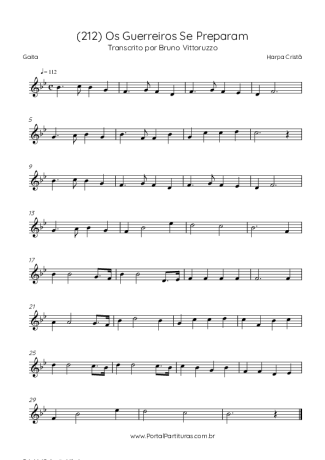 Harpa Cristã (212) Os Guerreiros Se Preparam score for Harmonica