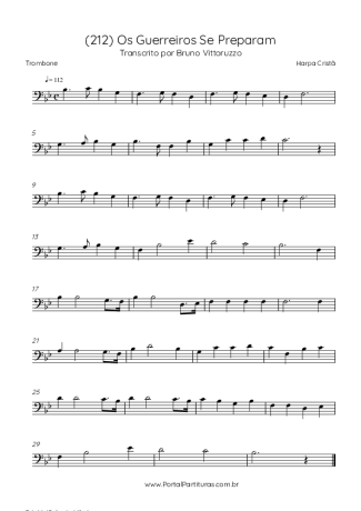 Harpa Cristã (212) Os Guerreiros Se Preparam score for Trombone