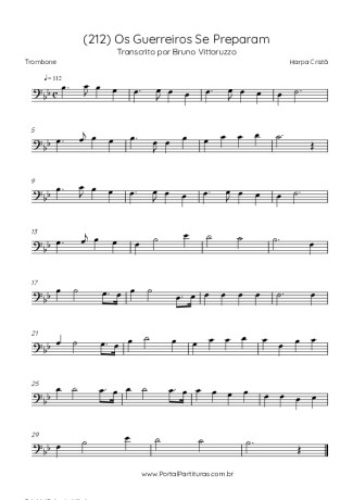 Harpa Cristã (212) Os Guerreiros Se Preparam score for Trombone