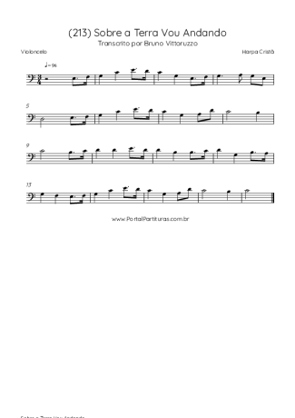 Harpa Cristã (213) Sobre A Terra Vou Andando score for Cello