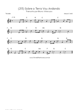 Harpa Cristã (213) Sobre A Terra Vou Andando score for Keyboard