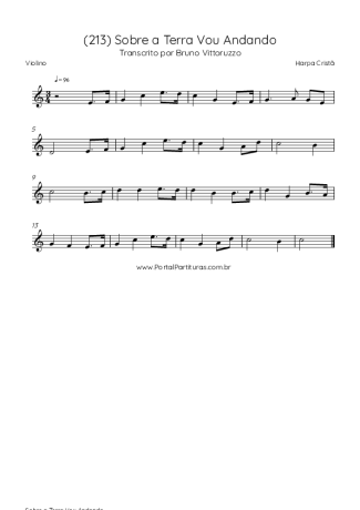 Harpa Cristã (213) Sobre A Terra Vou Andando score for Violin