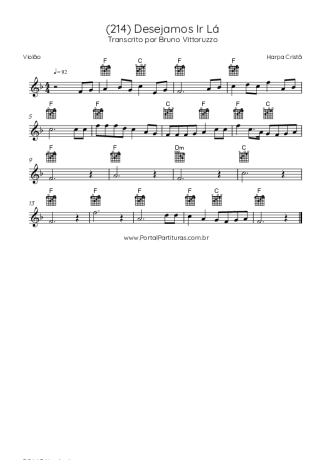 Harpa Cristã (214) Desejamos Ir Lá score for Acoustic Guitar