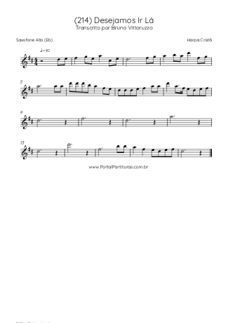 Harpa Cristã  score for Alto Saxophone