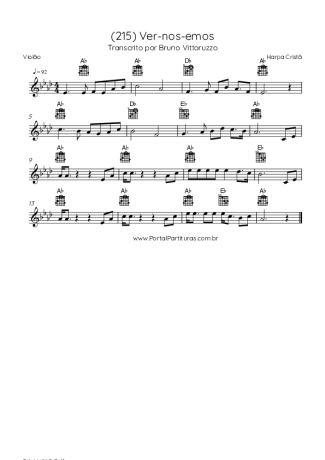 Harpa Cristã (215) Ver-nos-emos score for Acoustic Guitar