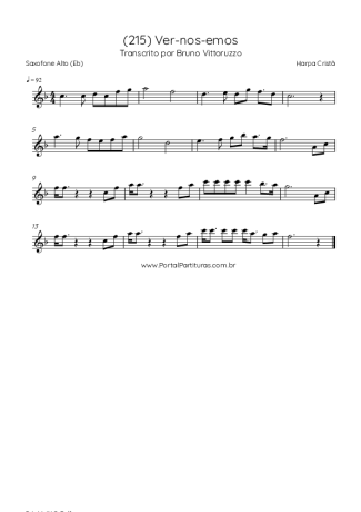 Harpa Cristã (215) Ver-nos-emos score for Alto Saxophone