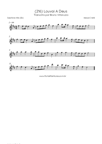 Harpa Cristã  score for Alto Saxophone