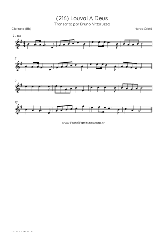 Harpa Cristã  score for Clarinet (Bb)