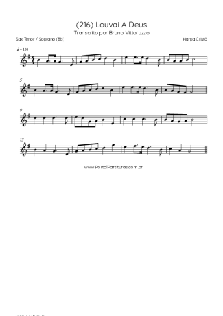 Harpa Cristã  score for Tenor Saxophone Soprano (Bb)