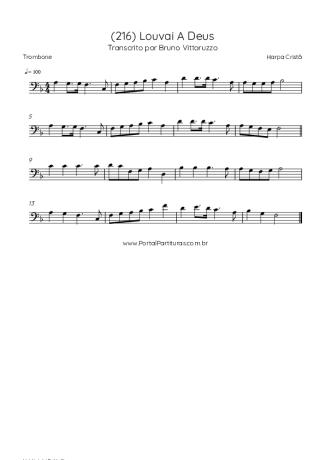 Harpa Cristã  score for Trombone