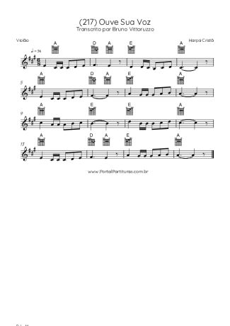 Harpa Cristã (217) Ouve Sua Voz score for Acoustic Guitar