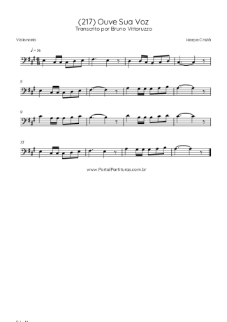 Harpa Cristã (217) Ouve Sua Voz score for Cello