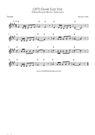 Harpa Cristã (217) Ouve Sua Voz score for Keyboard